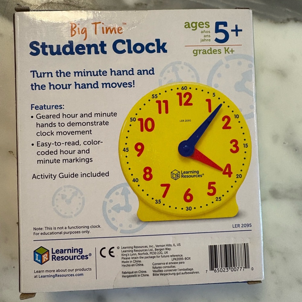 LEARNING RESOURCES Big Time Student Learning Clock - Picture 6 of 7